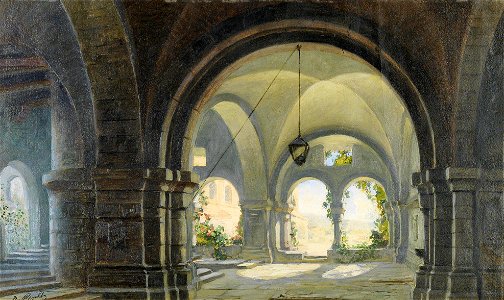 Georg Pezolt Blick in den Klostergarten