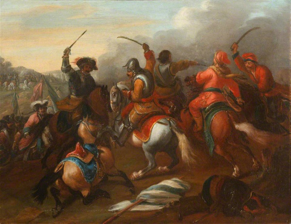 Georg Philipp Rugendas I (1666-1742) (circle of) - A Cavalry Battle between Turks and Christians - 1548025 - National Trust