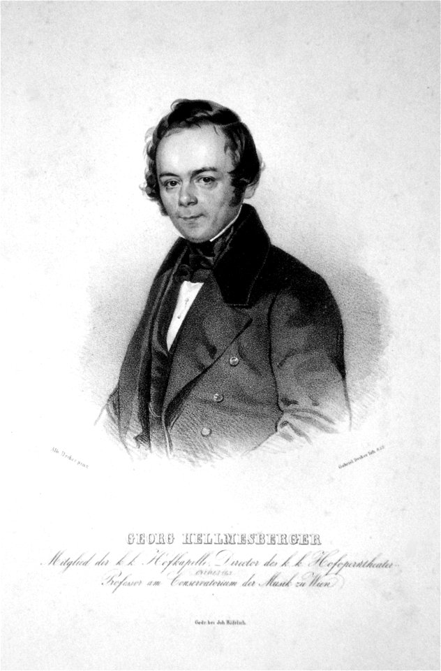 Georg Hellmesberger Senior Litho