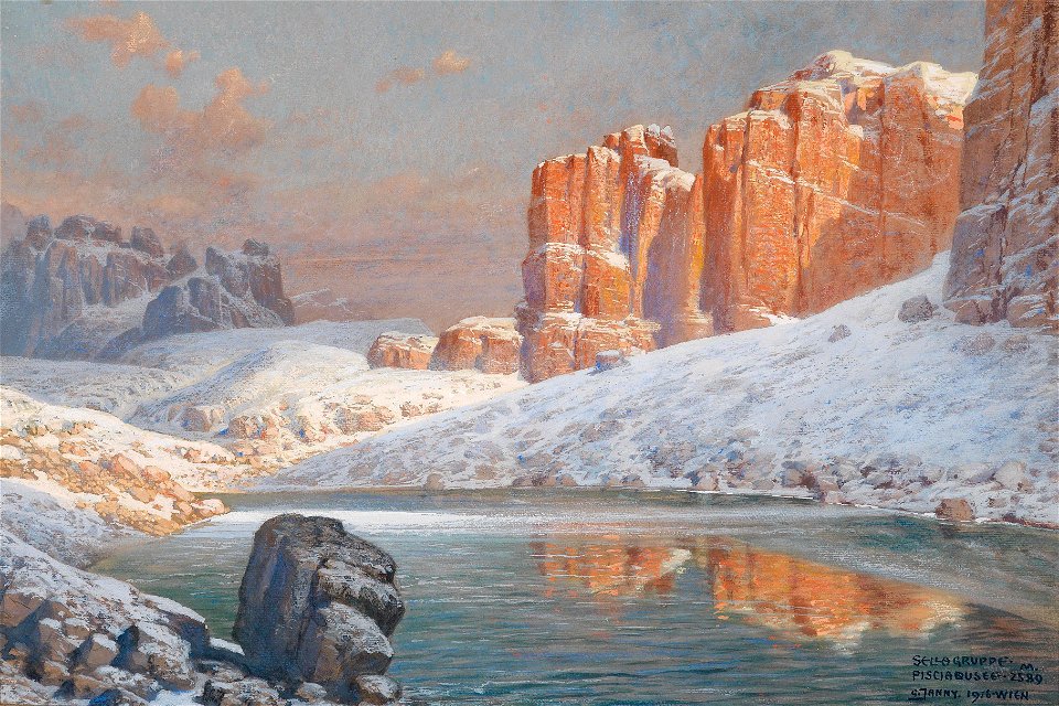 Georg Janny - Sellagruppe und Pisciadusee, 1916