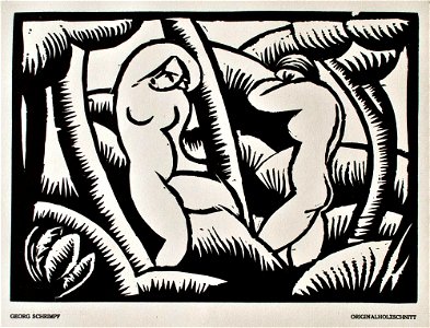 Georg Schrimpf - o. T. - Holzschnitt - 1916