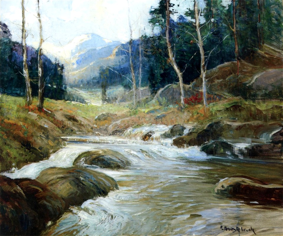 George Ames Aldrich Mountain River 1