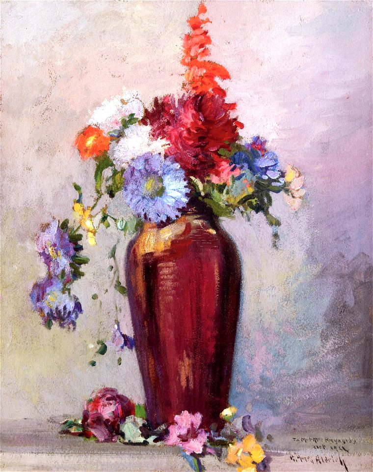 George Ames Aldrich Floral Still LIfe