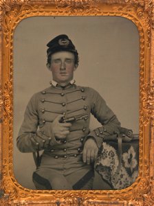 George Armstrong Custer by an unidentified artist, c. 1859, quarter-plate ambrotype, from the National Portrait Gallery - NPG-NPG 81 138Custer-000002