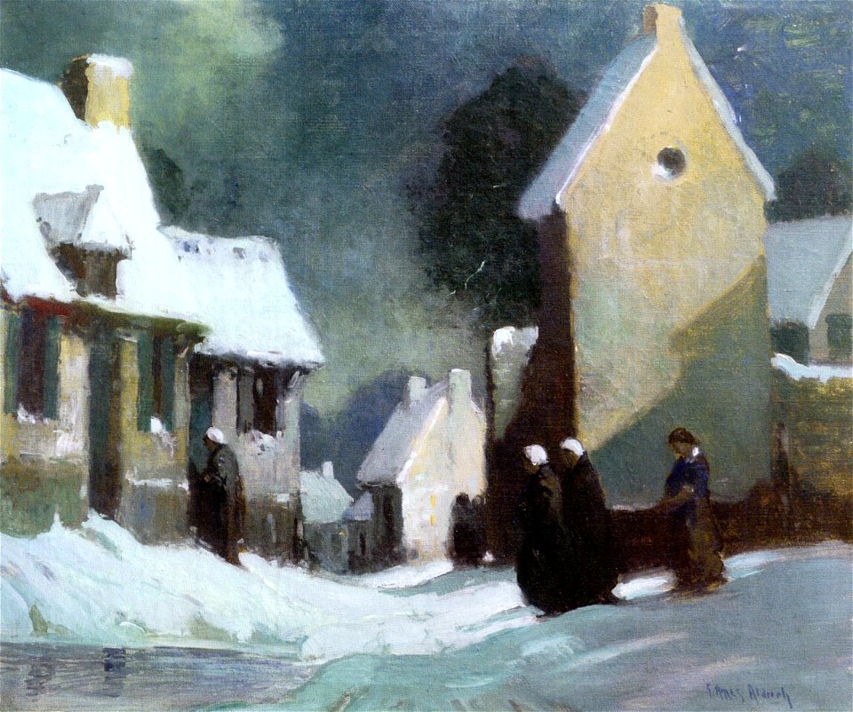 George Ames Aldrich French Village at Night