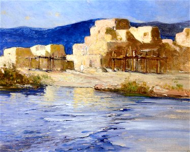 George Ames Aldrich Taos Pueblo