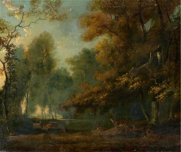 George Barret and Sawrey Gilpin - A deer in a forest