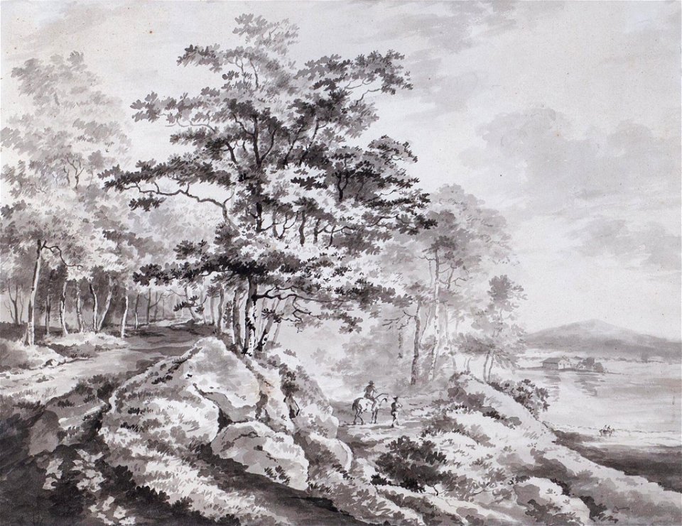 George Barrett - Landscape With Travellers - 8502