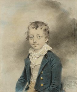 George Augustus Frederick FitzClarence as a Child by John Downman, 1800. Free illustration for personal and commercial use.