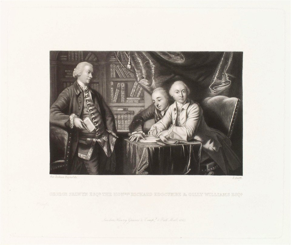 George Augustus Selwyn; Richard Edgcumbe, 2nd Baron Edgcumbe; George James Williams by Henry Graves