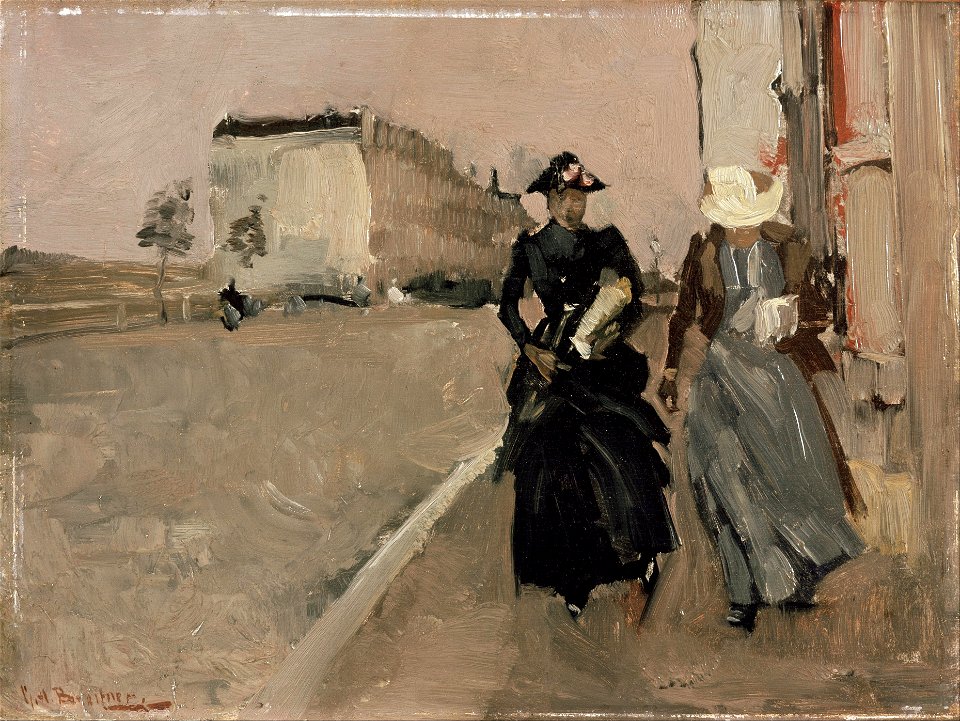 George Breitner - Gust of wind - Google Art Project