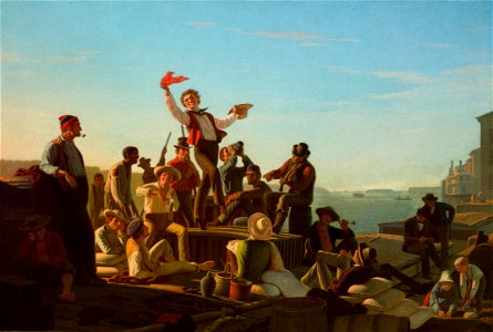 George Caleb Bingham - Jolly Flatboatmen in Port