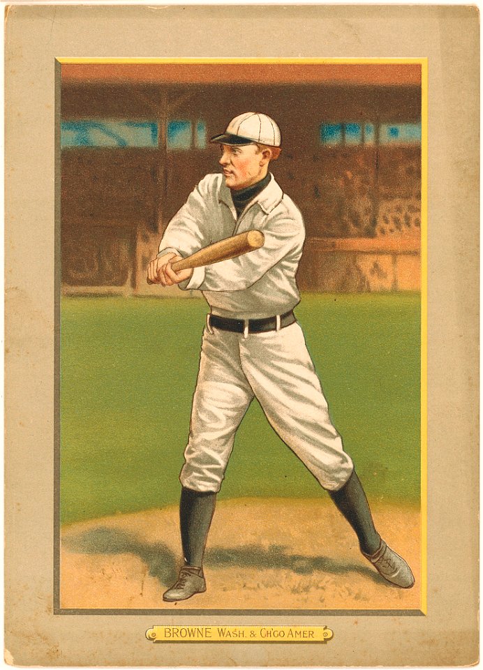 George Browne, Washington Nationals, Chicago White Sox, baseball card portrait LCCN2007685704