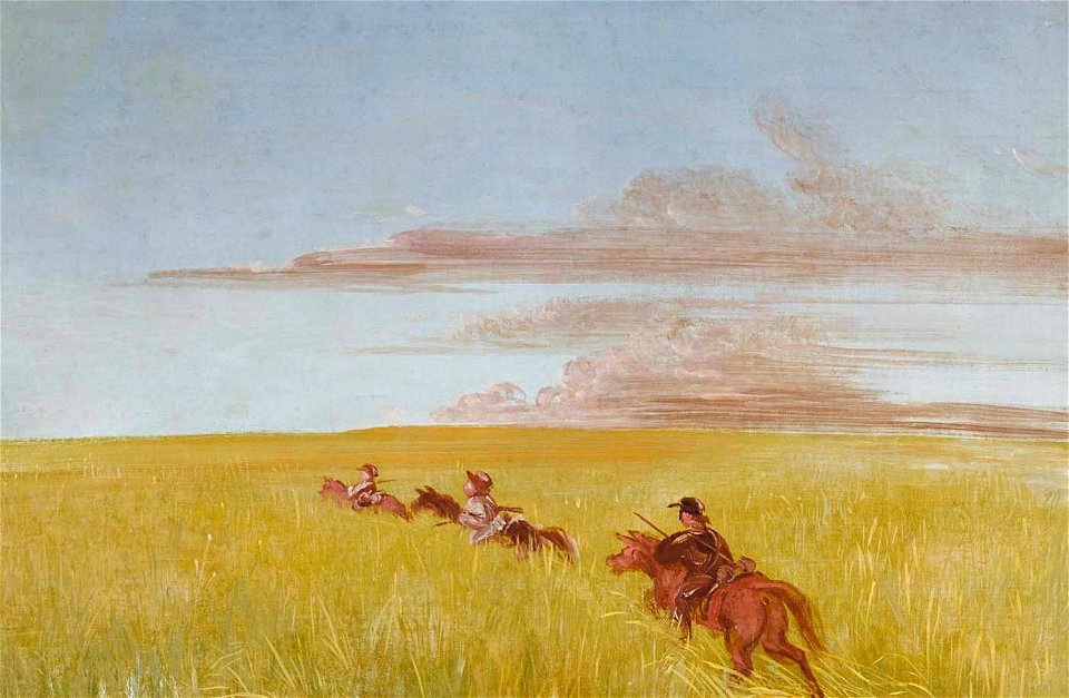 George Catlin - Bogard, Batiste, and I, Traveling through a Missouri Bottom - 1985.66.481 - Smithsonian American Art Museum