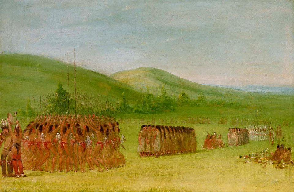 George Catlin - Ball-play Dance, Choctaw - 1985.66.427 - Smithsonian American Art Museum