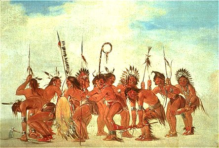 George Catlin - Braves' Dance at Fort Snelling - 1985.66.445 - Smithsonian American Art Museum