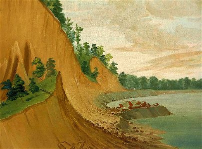 George Catlin - Cabane's Trading House, 930 Miles above St. Louis - 1985.66.371 - Smithsonian American Art Museum