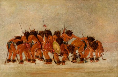 George Catlin - Buffalo Dance, Mandan - 1985.66.440 - Smithsonian American Art Museum. Free illustration for personal and commercial use.