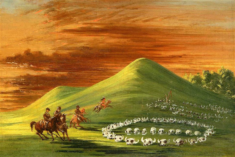 George Catlin - Butte de Mort, Sioux Burial Ground, Upper Missouri - 1985.66.475 - Smithsonian American Art Museum