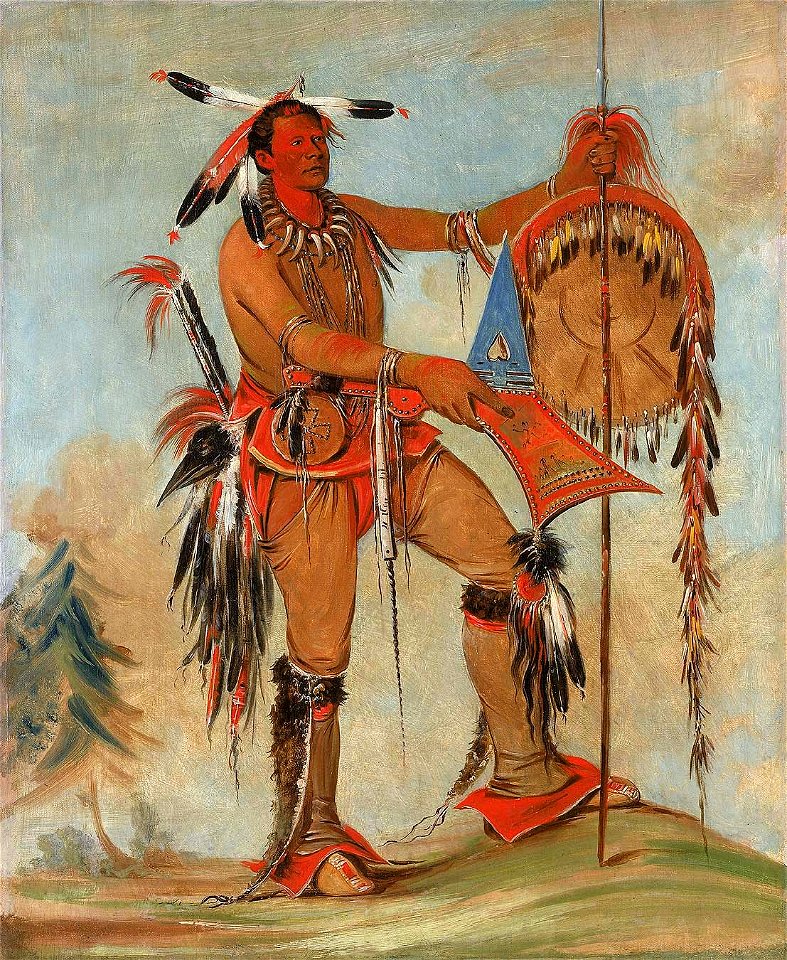 George Catlin - Ah-móu-a, The Whale, One of Kee-o-kúk's Principal Braves - 1985.66.9 - Smithsonian American Art Museum