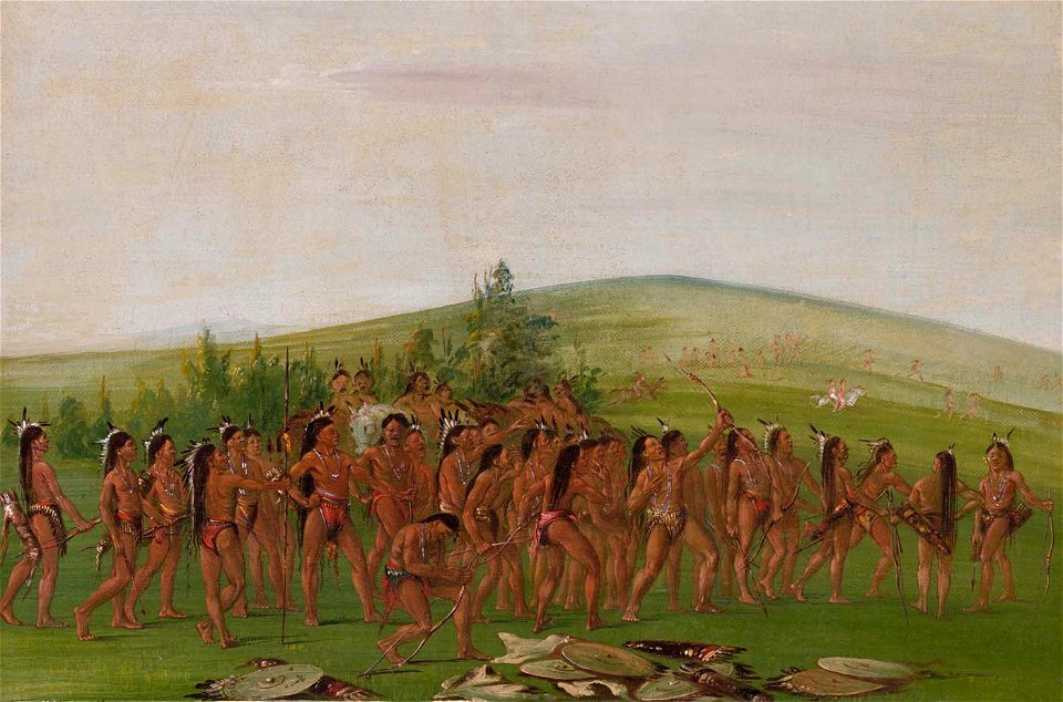 George Catlin - Archery of the Mandan - 1985.66.435 - Smithsonian American Art Museum