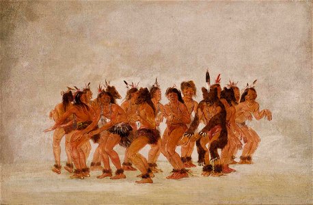 George Catlin - Bear Dance, Preparing for a Bear Hunt - 1985.66.447 - Smithsonian American Art Museum