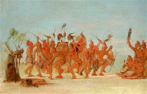 George Catlin - Dance to the Medicine Bag of the Brave - 1985.66.444 - Smithsonian American Art Museum