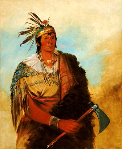 George Catlin - Go-to-ków-páh-ah, Stands by Himself, a Distinguished Brave - 1985.66.248 - Smithsonian American Art Museum