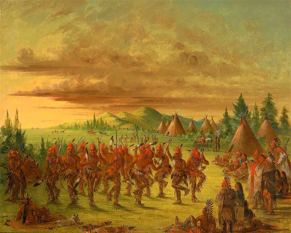 George Catlin - Eagle Dance - 1985.66.386,440 - Smithsonian American Art Museum