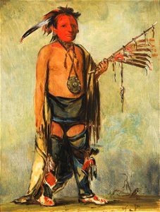 George Catlin - Hoo-w'a-ne-kaw, Little Elk - 1985.66.215 - Smithsonian American Art Museum