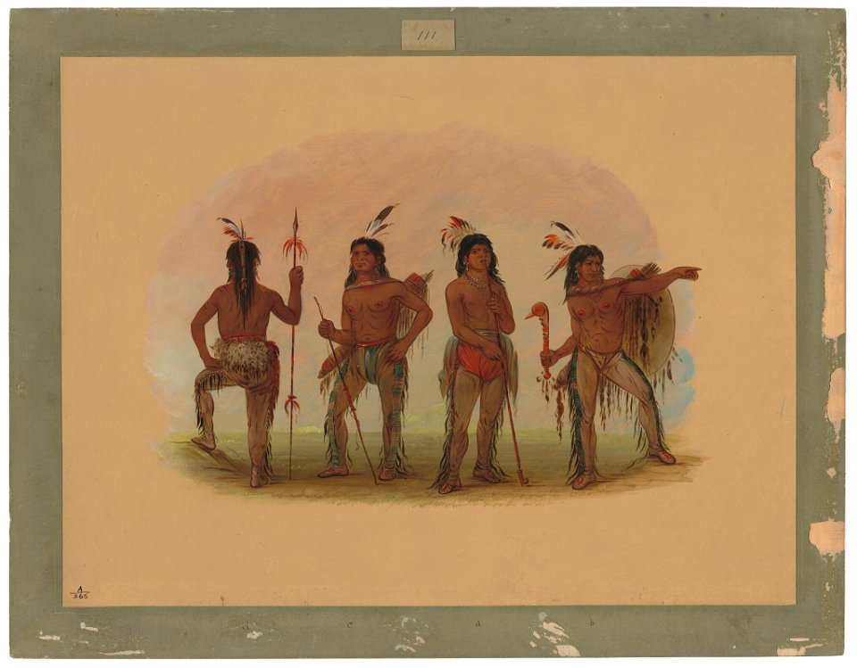 George Catlin - Four Navaho Warriors - 1965.16.148 - National Gallery of Art