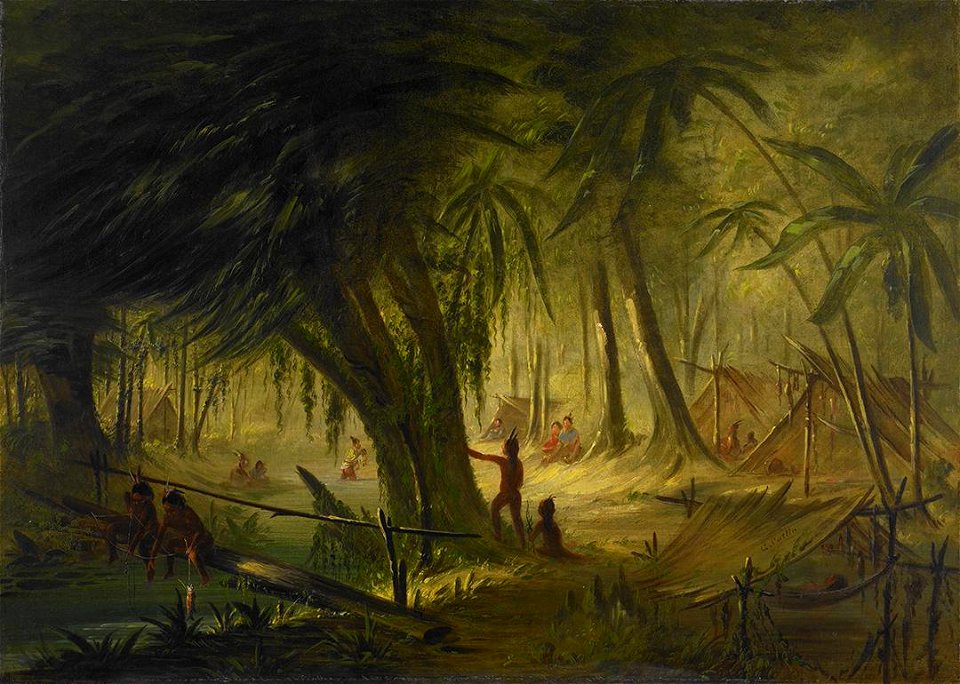 George Catlin - Indian Encampment - 2007.222 - Crystal Bridges Museum of American Art