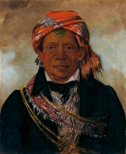 George Catlin - Bód-a-sin, Chief of the Tribe - 1985.66.274 - Smithsonian American Art Museum