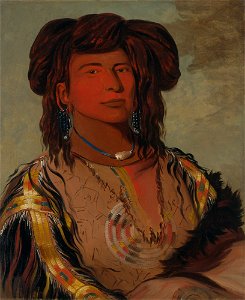George Catlin - Ha-wón-je-tah, One Horn, Head Chief of the Miniconjou Tribe - Google Art Project