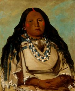 George Catlin - Kah-béck-a, The Twin, Wife of Bloody Hand - 1985.66.124 - Smithsonian American Art Museum