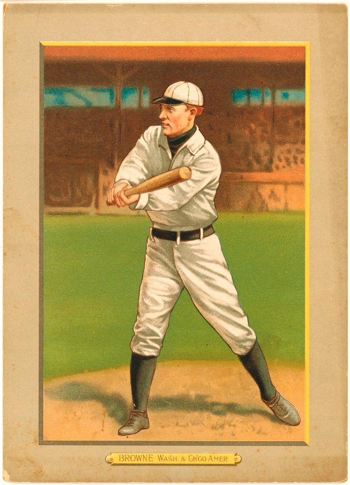 George Browne, Washington Nationals, Chicago White Sox, baseball card portrait LCCN2007685704