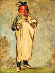George Catlin - Káw-kaw-ne-chóo-a, a Brave - 1985.66.210 - Smithsonian American Art Museum