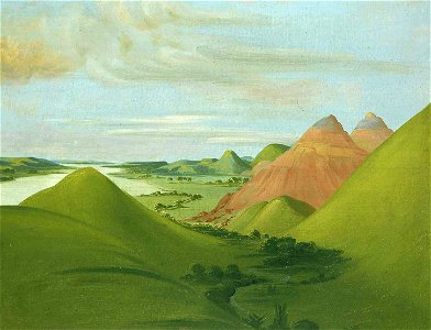 George Catlin - Iron Bluff, 1200 Miles above St. Louis - 1985.66.389 - Smithsonian American Art Museum