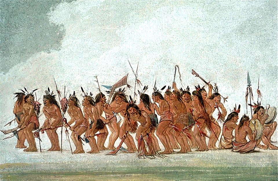 George Catlin - Dog Dance at Fort Snelling - 1985.66.437 - Smithsonian American Art Museum