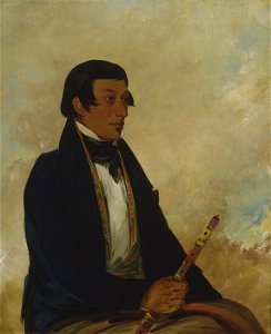 George Catlin - Kee-món-saw, Little Chief, a Chief - 1985.66.246 - Smithsonian American Art Museum
