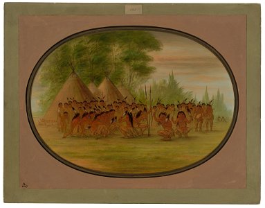 George Catlin - Eagle Dance - Choctaw - 1965.16.132 - National Gallery of Art