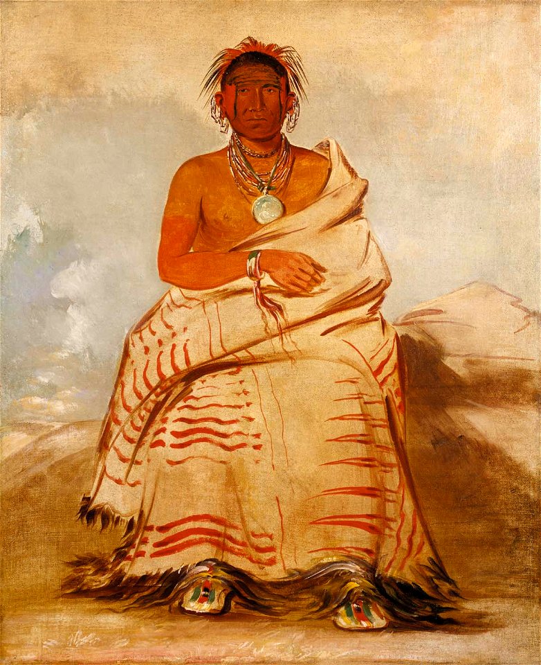 George Catlin - L'har-e-tar-rúshe, Ill-natured Man, a Skidi (Wolf) Pawnee - 1985.66.111 - Smithsonian American Art Museum
