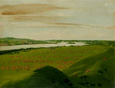 George Catlin - Fort Pierre, Mouth of the Teton River, 1200 Miles above Saint Louis - 1985.66.384 - Smithsonian American Art Museum