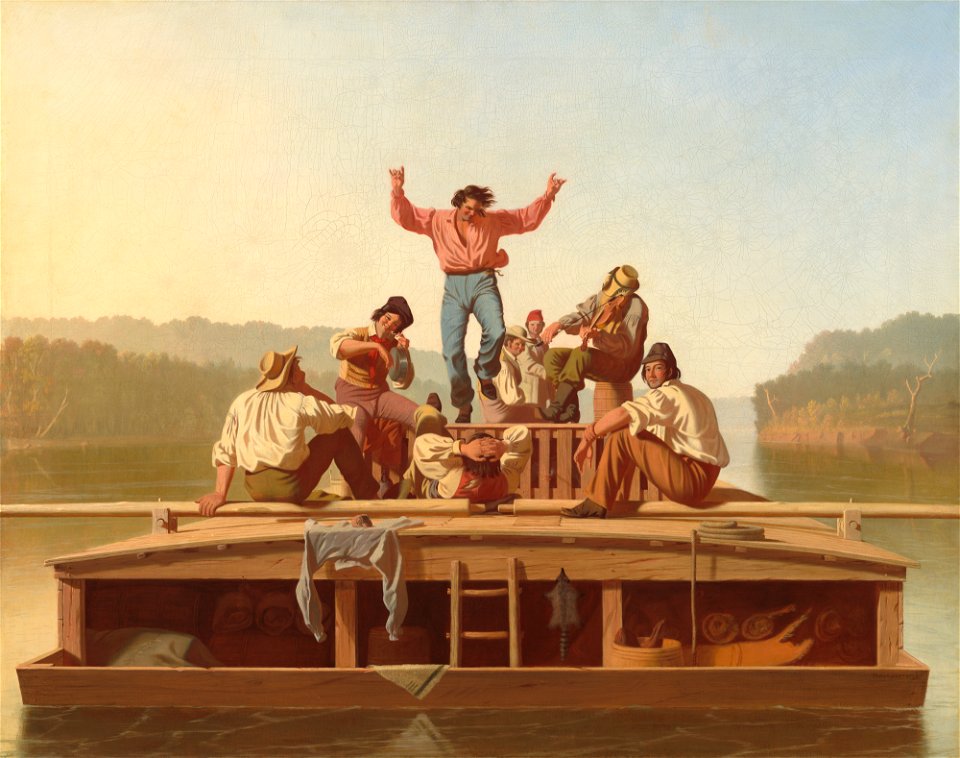 George Caleb Bingham- The Jolly Flatboatmen