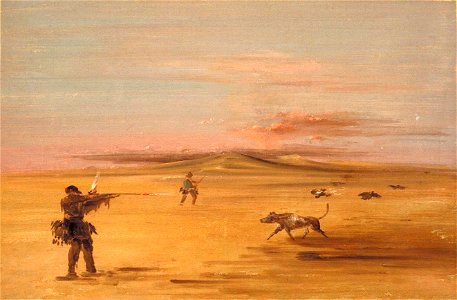 George Catlin - Grouse Shooting on the Missouri Prairies - 1985.66.426 - Smithsonian American Art Museum