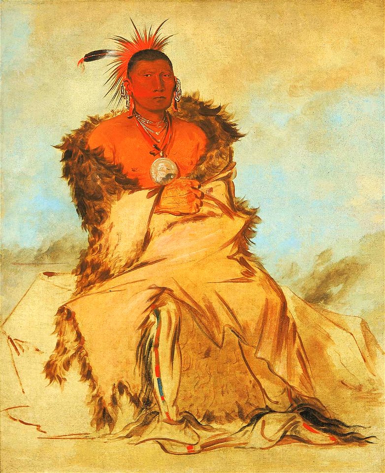 George Catlin - Loo-rá-wée-re-coo, Bird that Goes to War, a Tapage Pawnee - 1985.66.103 - Smithsonian American Art Museum