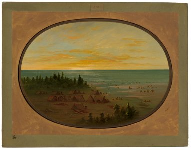 George Catlin - Nayas Village - Indians Bathing - 1965.16.198 - National Gallery of Art