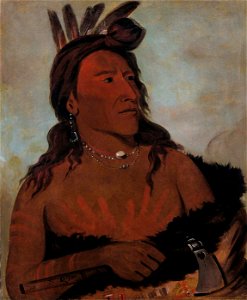 George Catlin - Mah-tó-che-ga, Little Bear, a Hunkpapa Brave - 1985.66.84 - Smithsonian American Art Museum