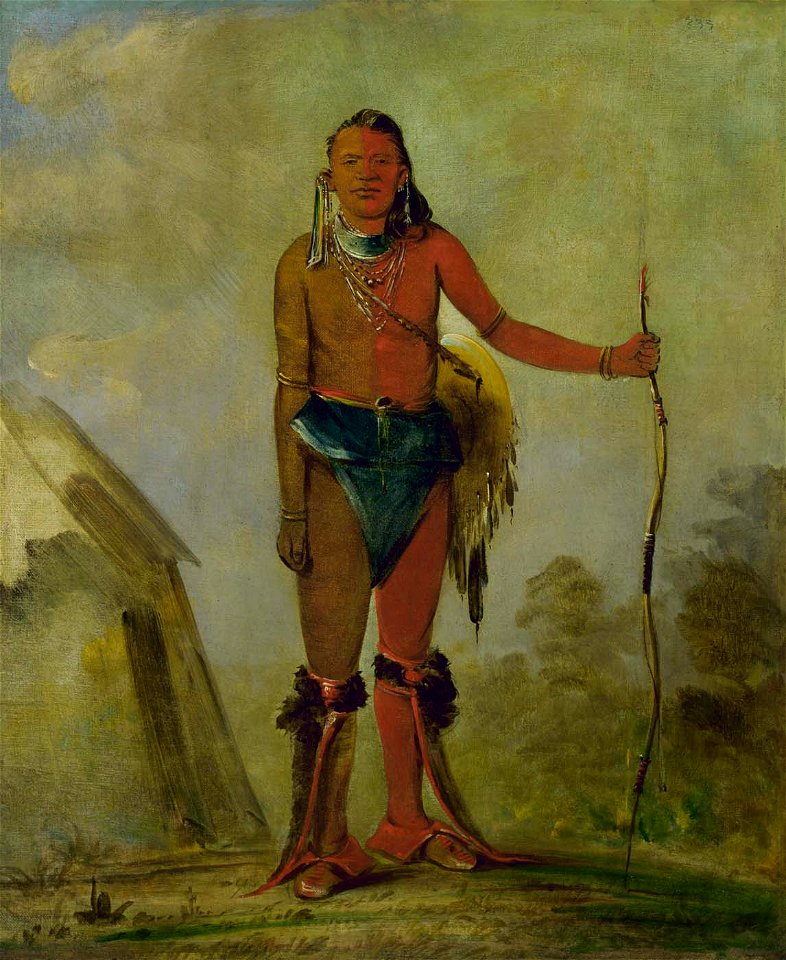 George Catlin - Aih-no-wa, The Fire, a Fox Medicine Man - 1985.66.17 - Smithsonian American Art Museum