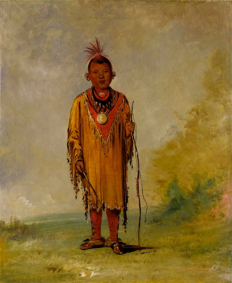 George Catlin - Me-sóu-wahk, Deer's Hair, Favorite Son of Kee-o-kúk - 1985.66.6 - Smithsonian American Art Museum